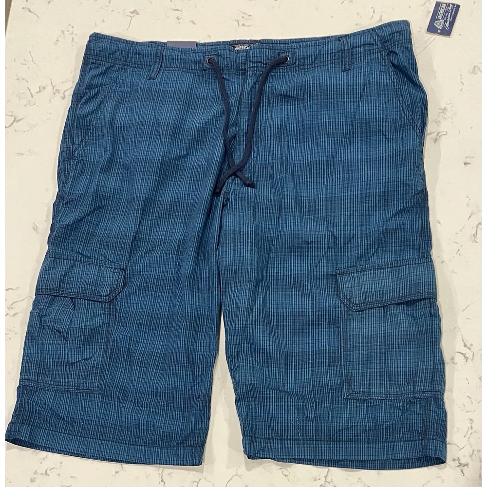 American rag plaid blue Mens Shorts Size 40 Slim Fit Cotton‎ Original Pockets